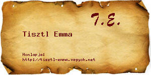Tisztl Emma névjegykártya
