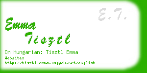 emma tisztl business card